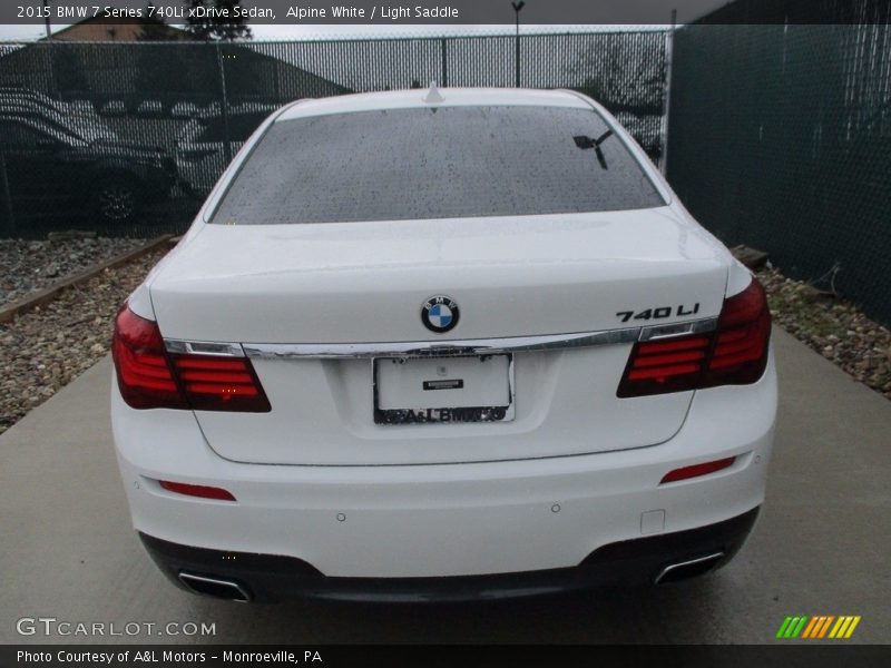 Alpine White / Light Saddle 2015 BMW 7 Series 740Li xDrive Sedan