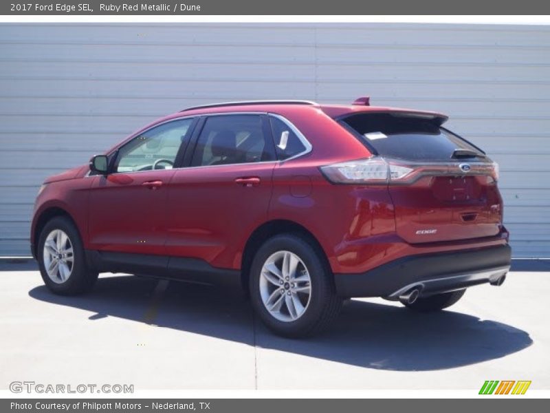 Ruby Red Metallic / Dune 2017 Ford Edge SEL