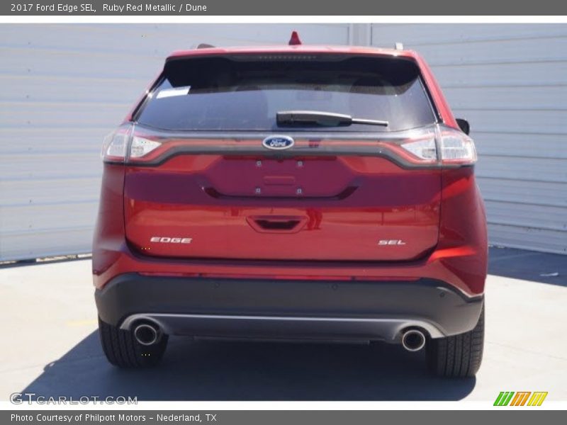 Ruby Red Metallic / Dune 2017 Ford Edge SEL