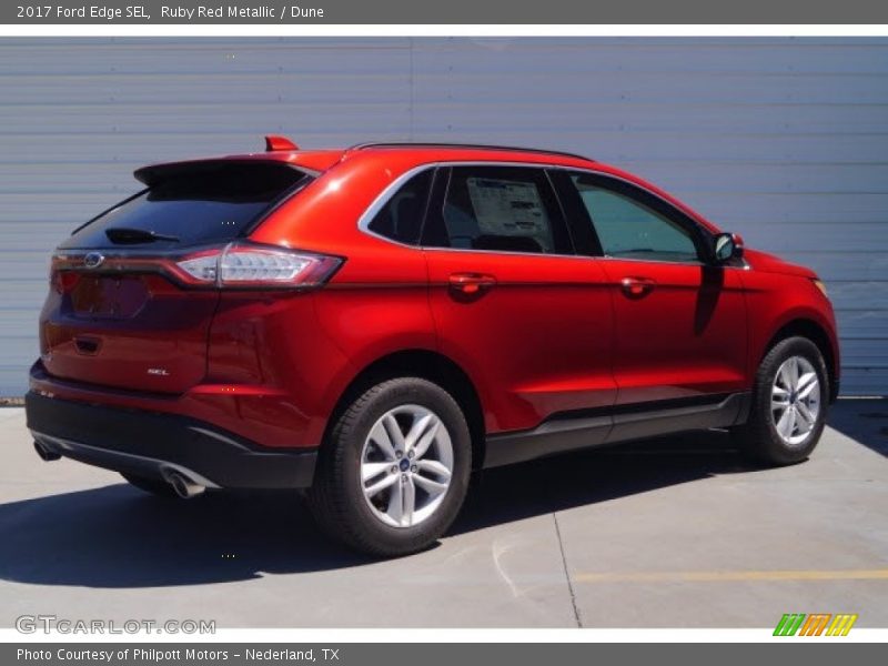 Ruby Red Metallic / Dune 2017 Ford Edge SEL