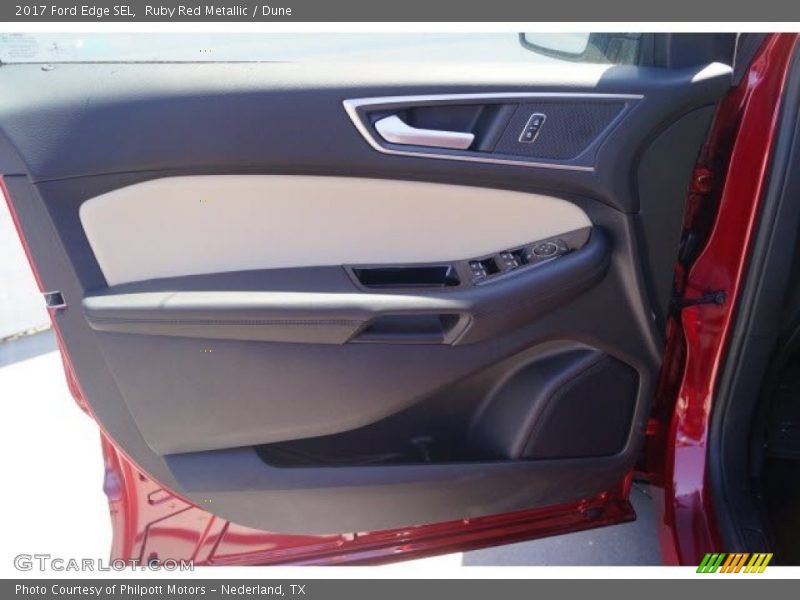 Ruby Red Metallic / Dune 2017 Ford Edge SEL