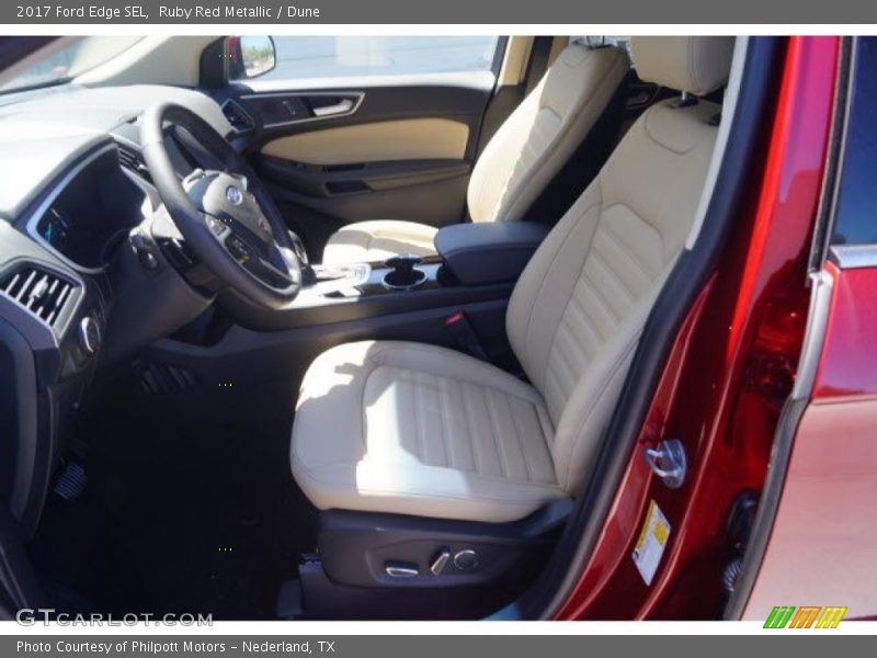 Ruby Red Metallic / Dune 2017 Ford Edge SEL