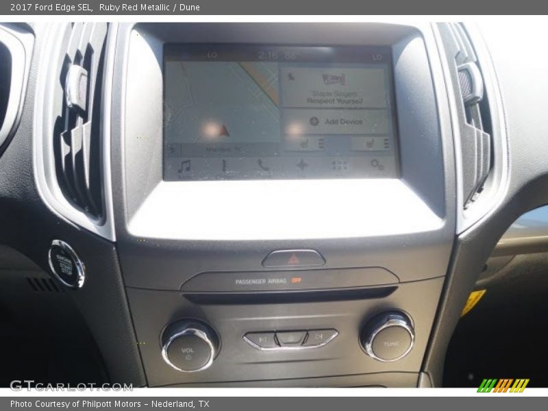 Ruby Red Metallic / Dune 2017 Ford Edge SEL