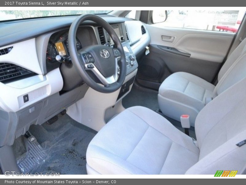 Silver Sky Metallic / Ash 2017 Toyota Sienna L