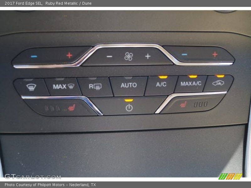 Ruby Red Metallic / Dune 2017 Ford Edge SEL