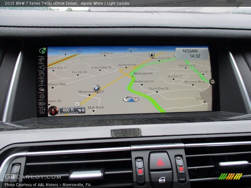 Alpine White / Light Saddle 2015 BMW 7 Series 740Li xDrive Sedan