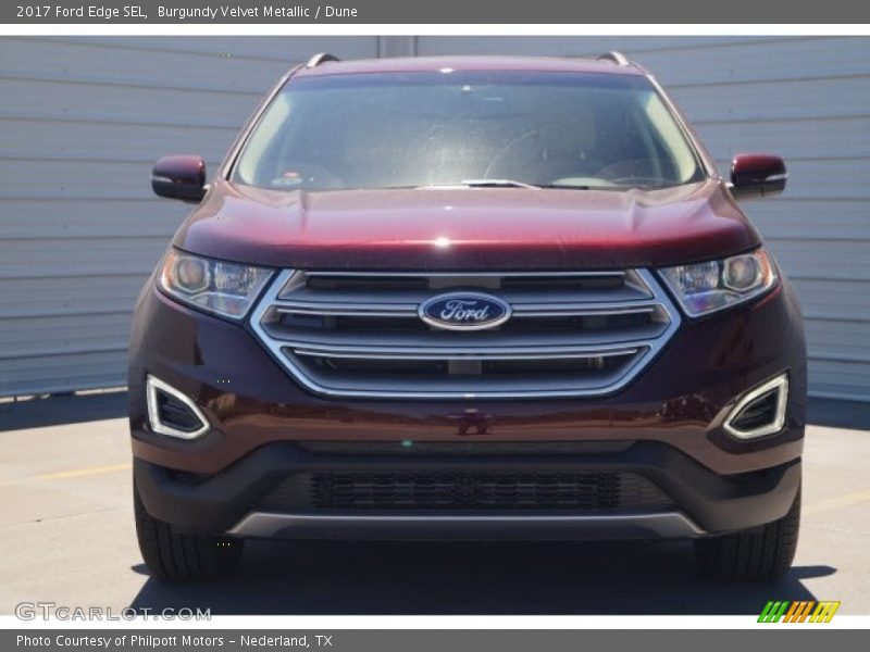 Burgundy Velvet Metallic / Dune 2017 Ford Edge SEL