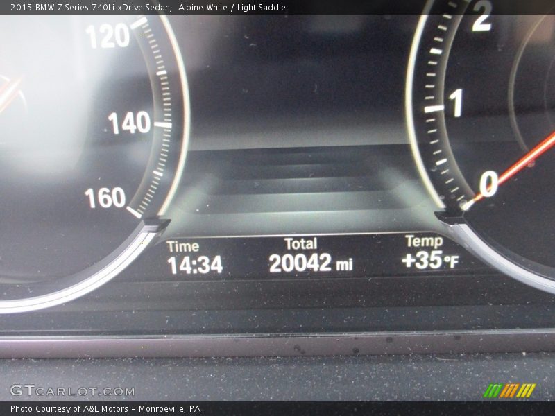 Alpine White / Light Saddle 2015 BMW 7 Series 740Li xDrive Sedan