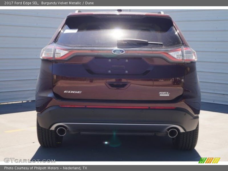 Burgundy Velvet Metallic / Dune 2017 Ford Edge SEL