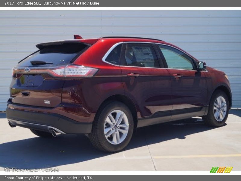 Burgundy Velvet Metallic / Dune 2017 Ford Edge SEL