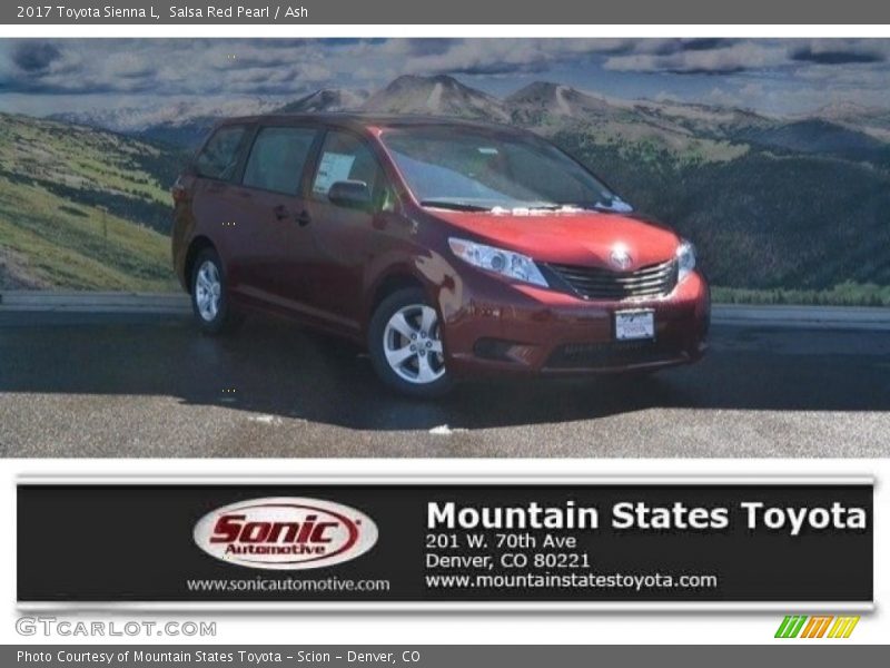 Salsa Red Pearl / Ash 2017 Toyota Sienna L
