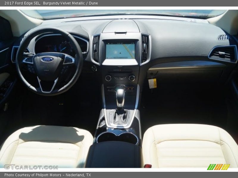 Burgundy Velvet Metallic / Dune 2017 Ford Edge SEL