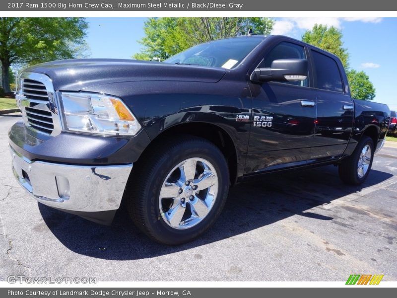 Maximum Steel Metallic / Black/Diesel Gray 2017 Ram 1500 Big Horn Crew Cab