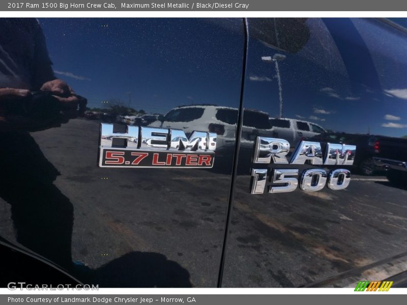 Maximum Steel Metallic / Black/Diesel Gray 2017 Ram 1500 Big Horn Crew Cab