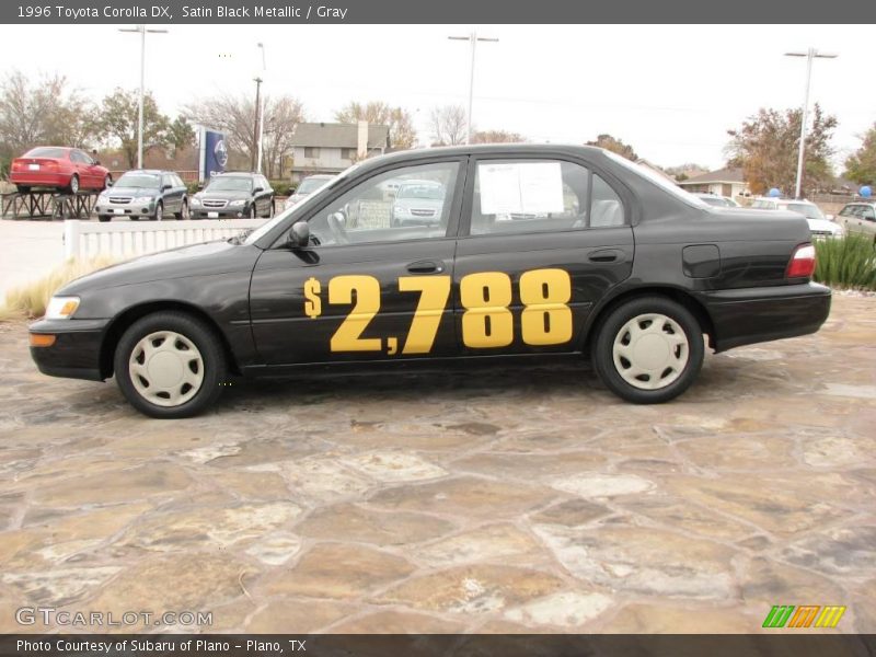Satin Black Metallic / Gray 1996 Toyota Corolla DX