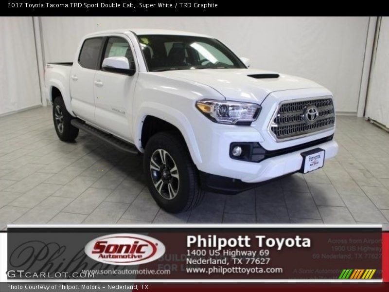 Super White / TRD Graphite 2017 Toyota Tacoma TRD Sport Double Cab