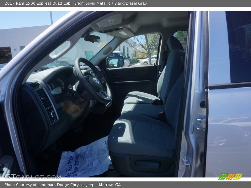 Bright Silver Metallic / Black/Diesel Gray 2017 Ram 1500 Express Quad Cab
