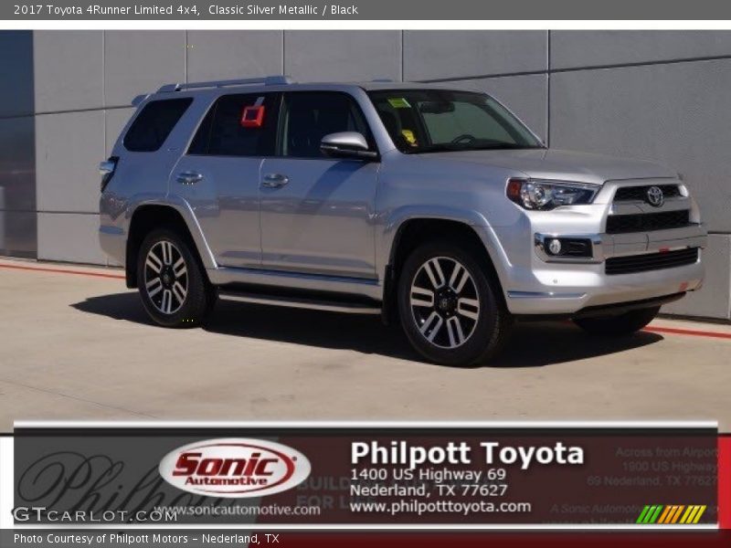Classic Silver Metallic / Black 2017 Toyota 4Runner Limited 4x4
