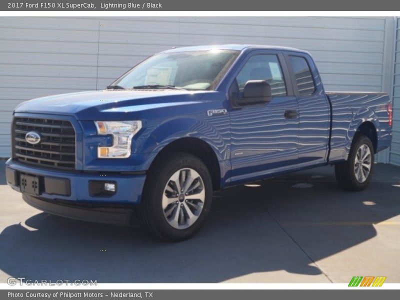 Lightning Blue / Black 2017 Ford F150 XL SuperCab