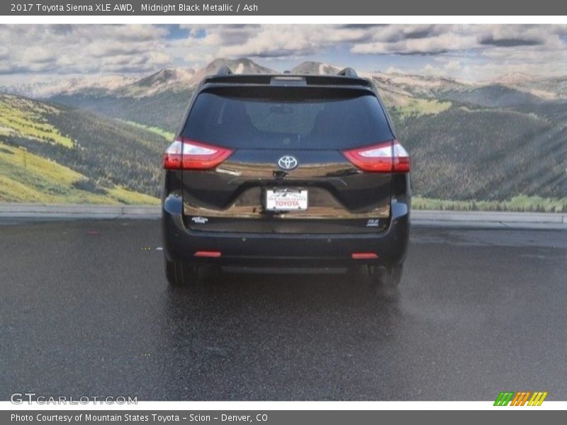 Midnight Black Metallic / Ash 2017 Toyota Sienna XLE AWD