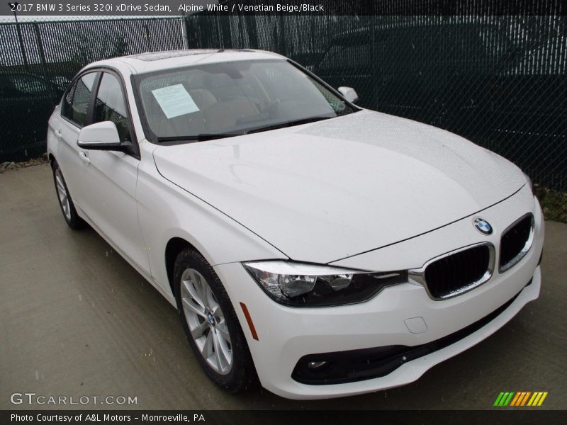 Alpine White / Venetian Beige/Black 2017 BMW 3 Series 320i xDrive Sedan