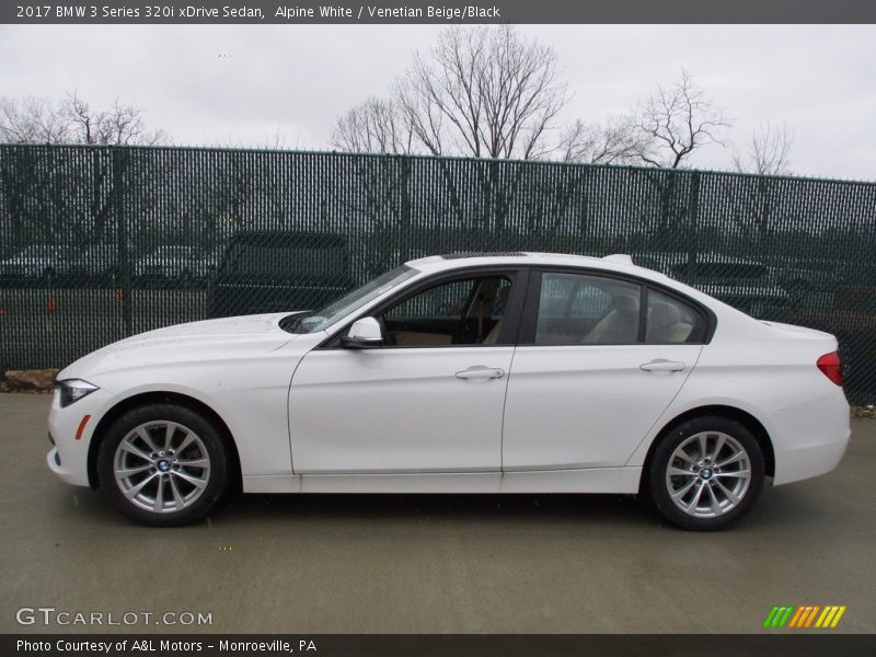 Alpine White / Venetian Beige/Black 2017 BMW 3 Series 320i xDrive Sedan