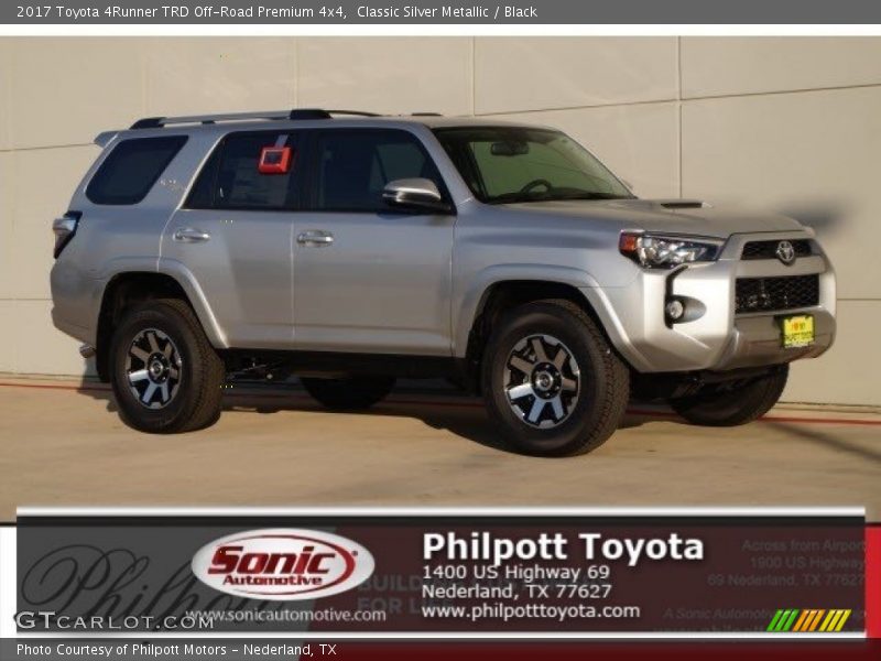 Classic Silver Metallic / Black 2017 Toyota 4Runner TRD Off-Road Premium 4x4