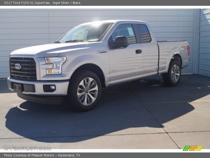 Ingot Silver / Black 2017 Ford F150 XL SuperCab