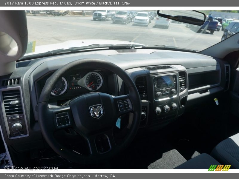 Bright White / Black/Diesel Gray 2017 Ram 1500 Express Regular Cab