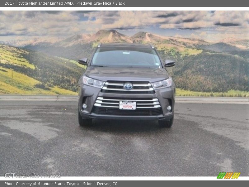 Predawn Gray Mica / Black 2017 Toyota Highlander Limited AWD