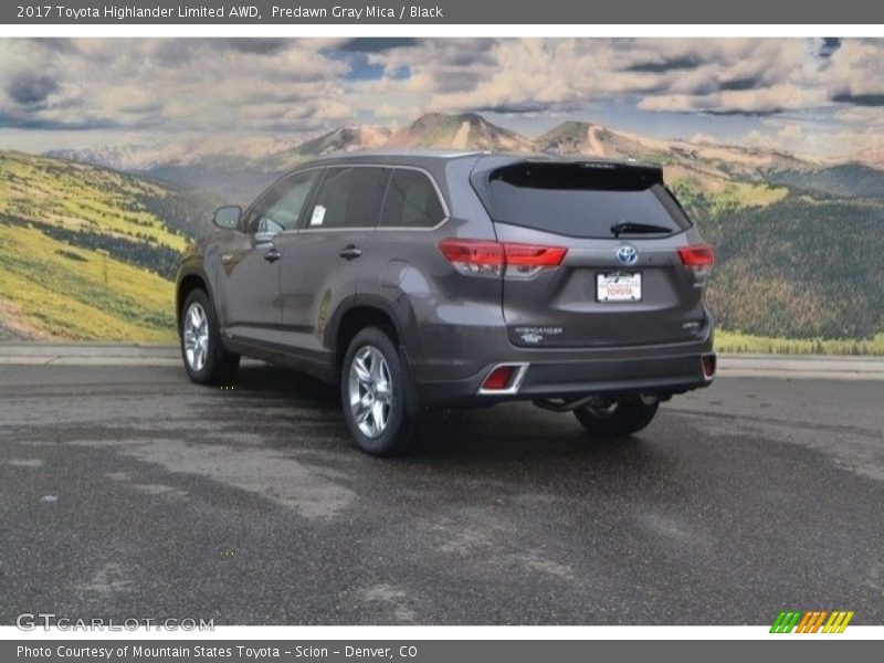Predawn Gray Mica / Black 2017 Toyota Highlander Limited AWD