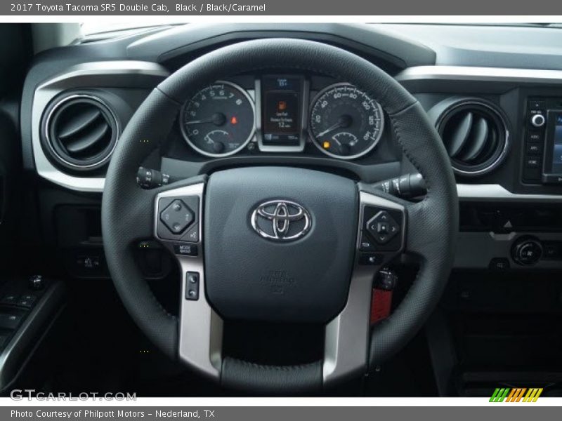 Black / Black/Caramel 2017 Toyota Tacoma SR5 Double Cab