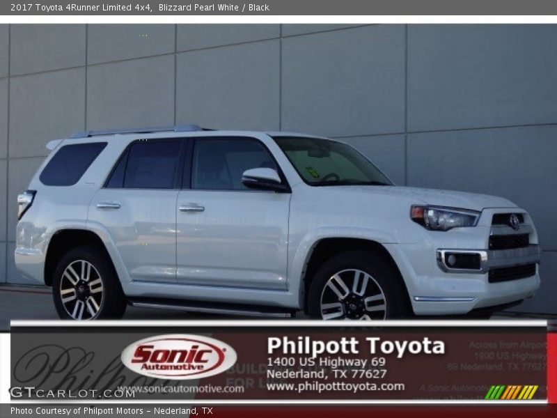 Blizzard Pearl White / Black 2017 Toyota 4Runner Limited 4x4