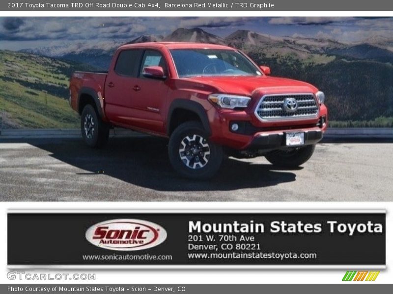 Barcelona Red Metallic / TRD Graphite 2017 Toyota Tacoma TRD Off Road Double Cab 4x4