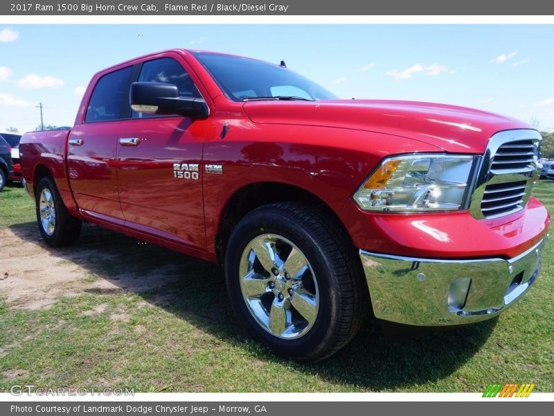 Flame Red / Black/Diesel Gray 2017 Ram 1500 Big Horn Crew Cab