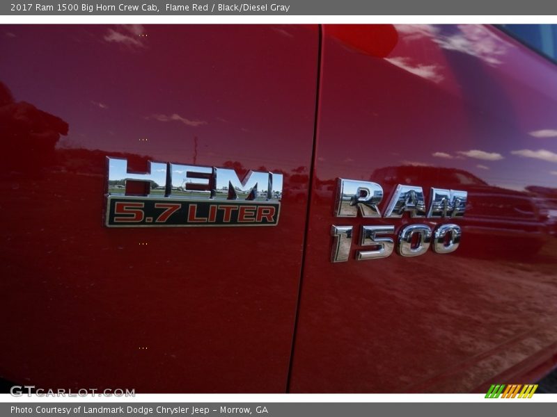 Flame Red / Black/Diesel Gray 2017 Ram 1500 Big Horn Crew Cab