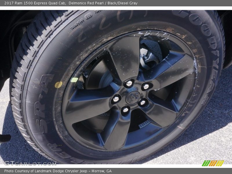 Delmonico Red Pearl / Black/Diesel Gray 2017 Ram 1500 Express Quad Cab