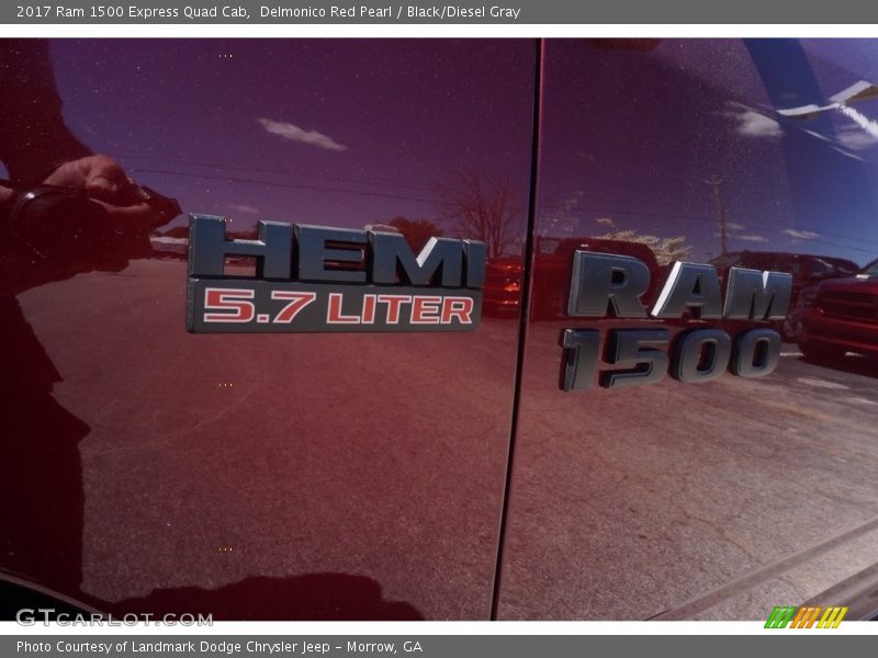 Delmonico Red Pearl / Black/Diesel Gray 2017 Ram 1500 Express Quad Cab