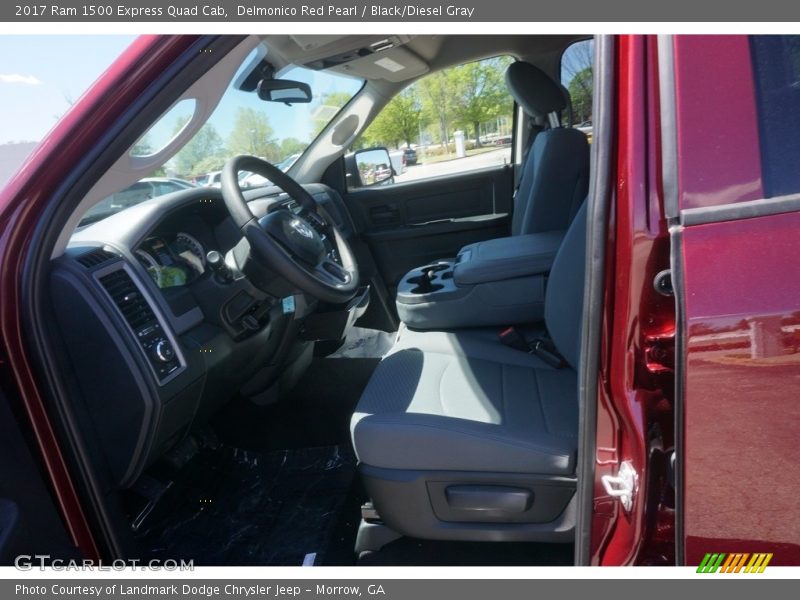 Delmonico Red Pearl / Black/Diesel Gray 2017 Ram 1500 Express Quad Cab