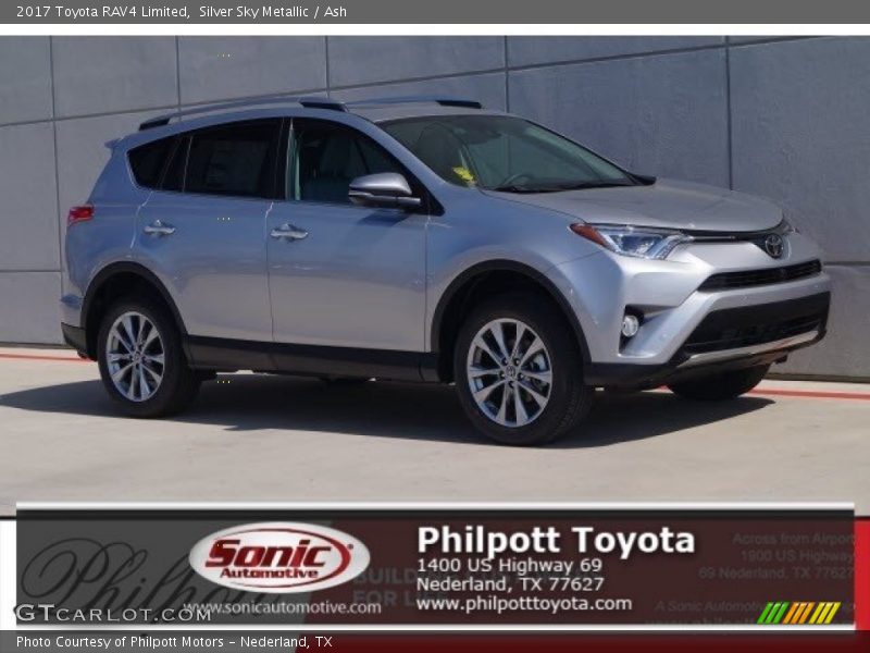 Silver Sky Metallic / Ash 2017 Toyota RAV4 Limited