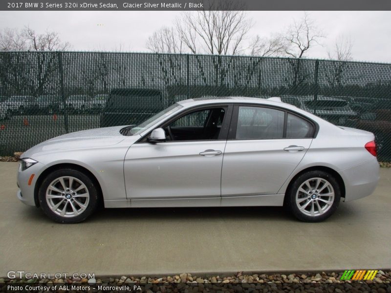 Glacier Silver Metallic / Black 2017 BMW 3 Series 320i xDrive Sedan