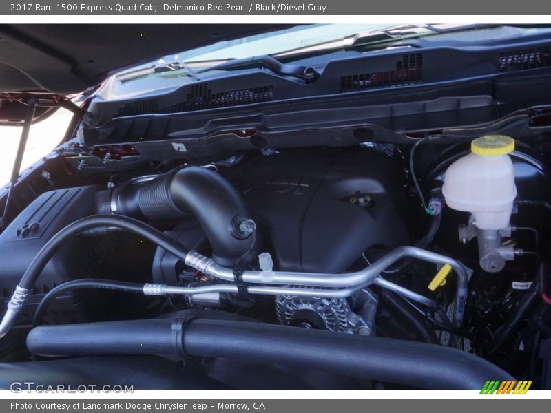 Delmonico Red Pearl / Black/Diesel Gray 2017 Ram 1500 Express Quad Cab