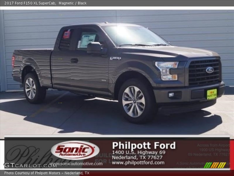 Magnetic / Black 2017 Ford F150 XL SuperCab