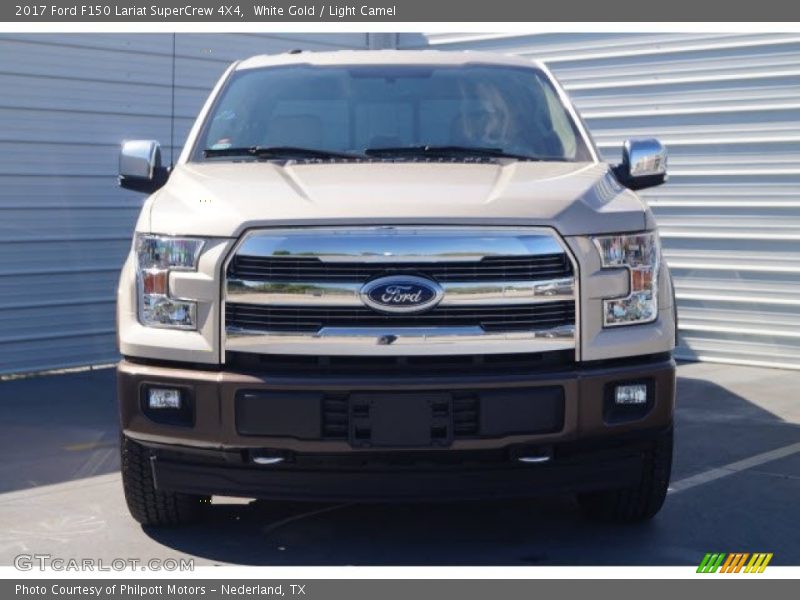 White Gold / Light Camel 2017 Ford F150 Lariat SuperCrew 4X4