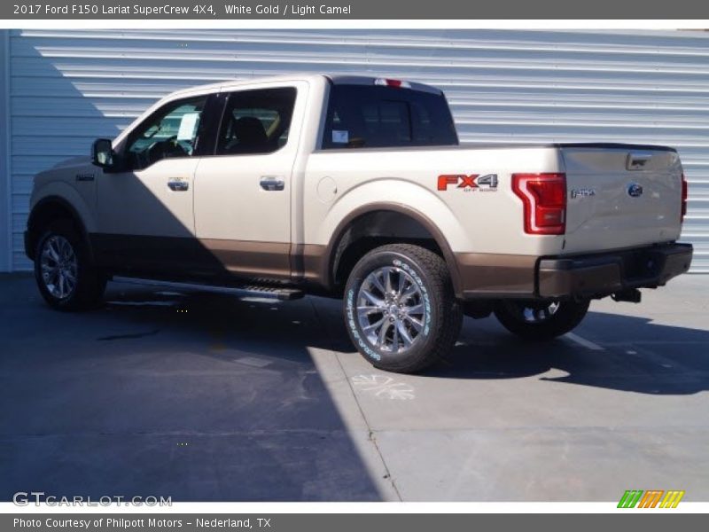 White Gold / Light Camel 2017 Ford F150 Lariat SuperCrew 4X4