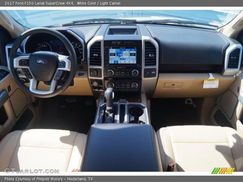 White Gold / Light Camel 2017 Ford F150 Lariat SuperCrew 4X4