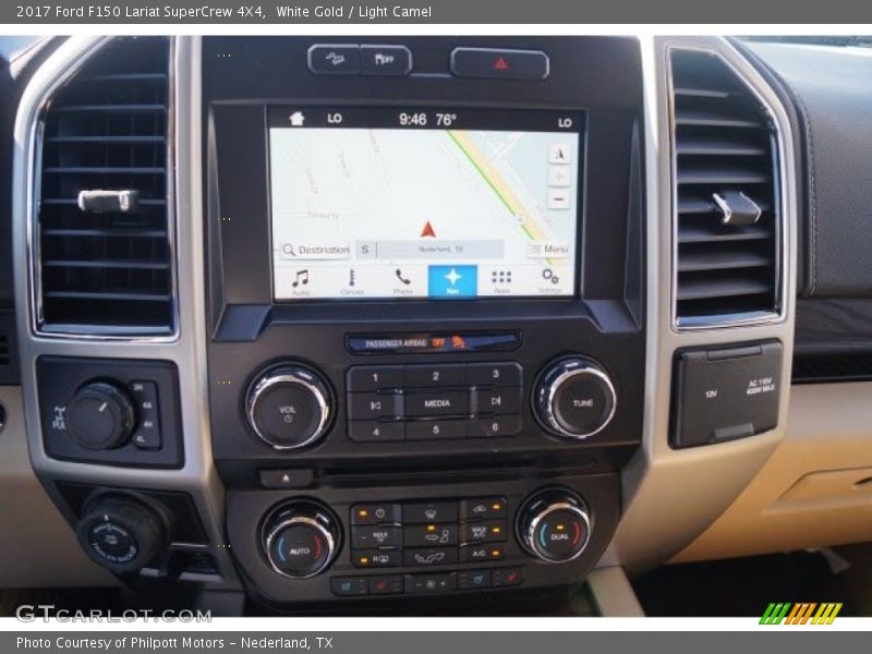 White Gold / Light Camel 2017 Ford F150 Lariat SuperCrew 4X4