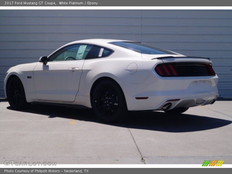 White Platinum / Ebony 2017 Ford Mustang GT Coupe