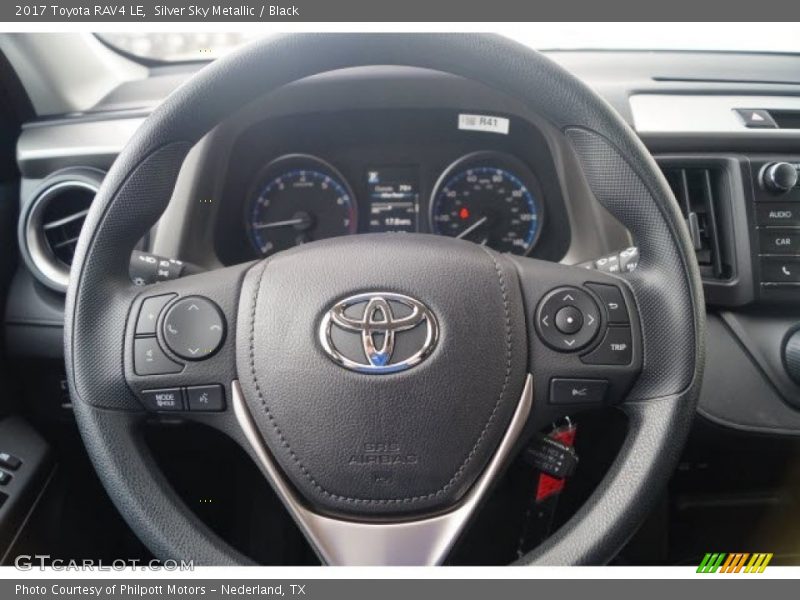 Silver Sky Metallic / Black 2017 Toyota RAV4 LE