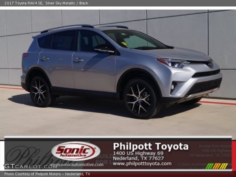 Silver Sky Metallic / Black 2017 Toyota RAV4 SE